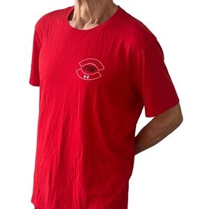 Under Armour Red Short Sleeve Tee HeatGear Red Football Graphic Tee Men’s XL